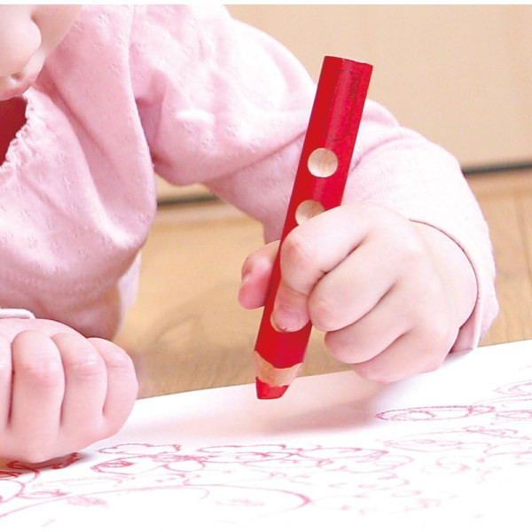 Crayons de couleur - Enfant - Extra large - 12 couleurs - 3 en 1 - Lyra - Groove Triple