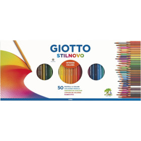 Crayons de couleur - Enfant - Coloriage - 50 couleurs - Coffret - Giotto - Stilnovo