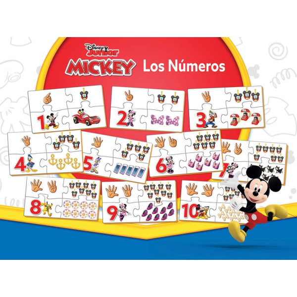 Jeu - Les nombres - Mickey - Enfant - 3 à 4 ans - Appendre les nombres - Educa
