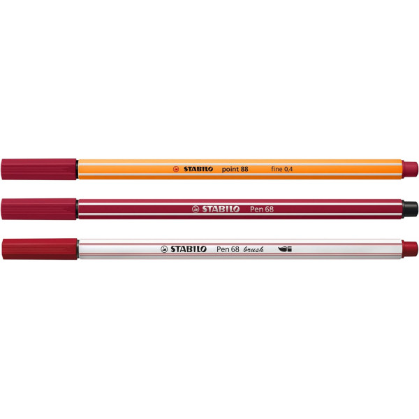 Feutres - STABILO ARTY - Coffret métal créatif - Pen 68 - Pen 68 Brush - Point 88