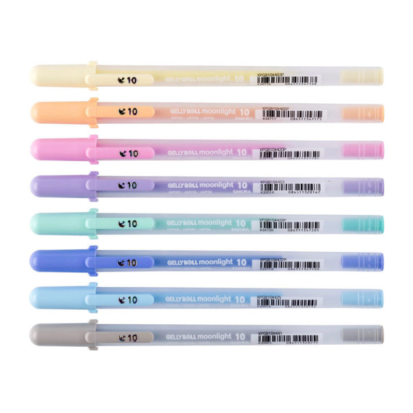 Stylos gel - Couleurs pastel - Etui de 8 stylos - Pointe médium - Sakura - Gelly Roll