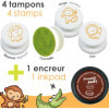 Tampons encreur - Pour enfant - Animaux savane - Encre lavable - Dès 2 ans - Aladine