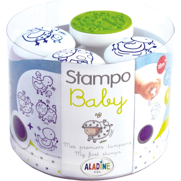 Tampons encreur - Pour enfant - Animaux de la ferme - Encre lavable - Dès 2 ans - Aladine