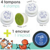 Tampons encreur - Pour enfant - Animaux de la ferme - Encre lavable - Dès 2 ans - Aladine