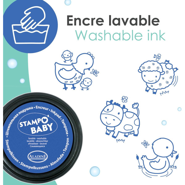 Tampons encreur - Pour enfant - Animaux de la ferme - Encre lavable - Dès 2 ans - Aladine