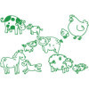 Tampons encreur - Pour enfant - Encre lavable - Animaux - Dès 3 ans - Aladine