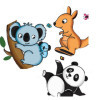 Tampons encreur - Pour enfant - Animaux mignons - Encre lavable - Dès 2 ans - Aladine