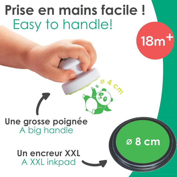Tampons encreur - Pour enfant - Animaux mignons - Encre lavable - Dès 2 ans - Aladine