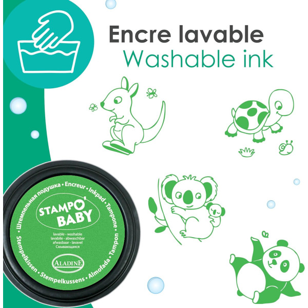 Tampons encreur - Pour enfant - Animaux mignons - Encre lavable - Dès 2 ans - Aladine