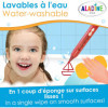 Crayons de coloriage - Pour le bain - Effaçable à l'eau - 10 couleurs - Aladine