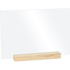 Marque-place - Déco de table - Plexiglas - Transparent - 10x15cm - Socle bois - 5 pièces