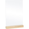 Marque-place - Déco de table - Plexiglas - Transparent - 10x15cm - Socle bois - 5 pièces