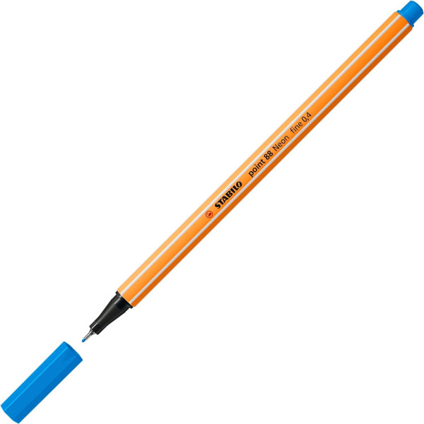 Stylos feutre - Pointe fine - STABILO point 88 - 30 couleurs dont 5 fluo
