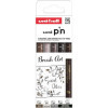 photo - Pochette de 5 feutres - Dessin et écriture - Pointe pinceau - Uni-Ball - Uni Pin - Brush Art