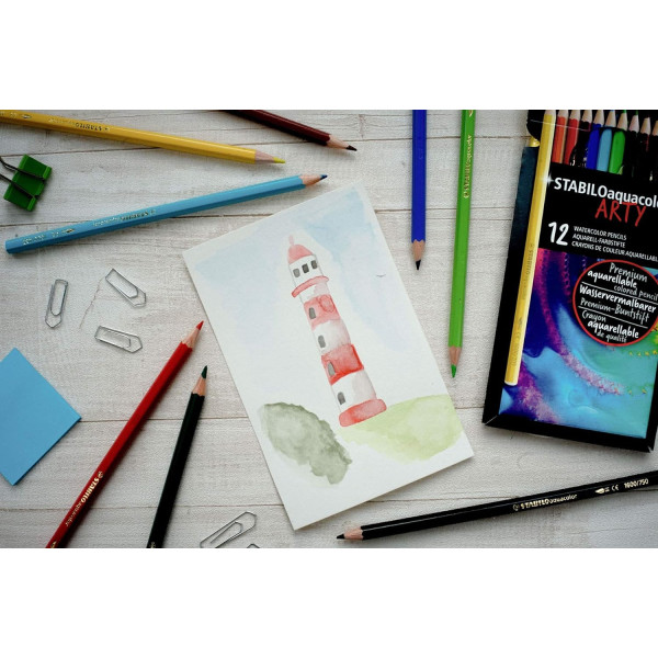 Crayons de couleur - Aquarellable - STABILOaquacolor - Arty - 12 couleurs