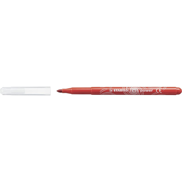 Feutres de coloriage - STABILO power max - Rouge - Pointe large - 12 feutres