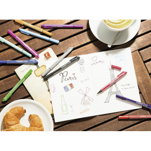 Feutres - STABILO pointMax - Pointe moyenne - Noir - Lot de 4 feutres