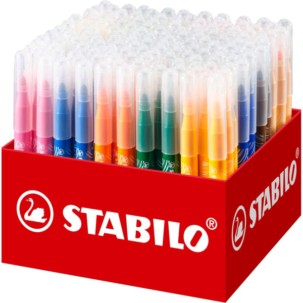 photo - Feutres de coloriage - STABILO powerMax - Pointe large - Schoolpack - 140 feutres