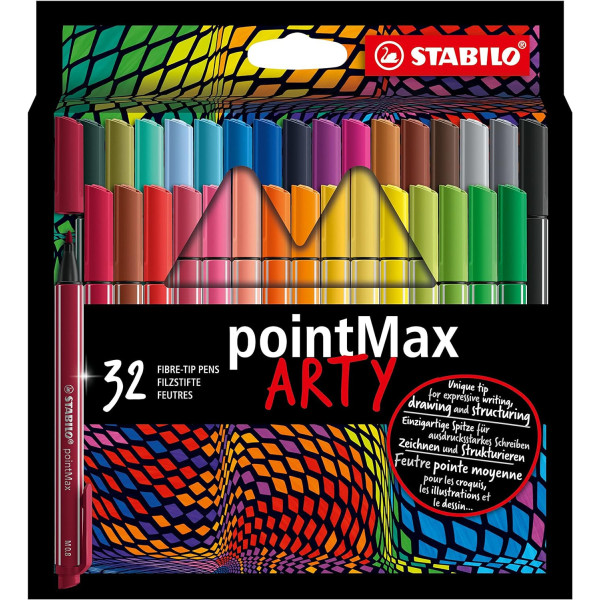 photo - Feutres de coloriage - STABILO pointMax Arty - Pointe moyenne - 32 couleurs