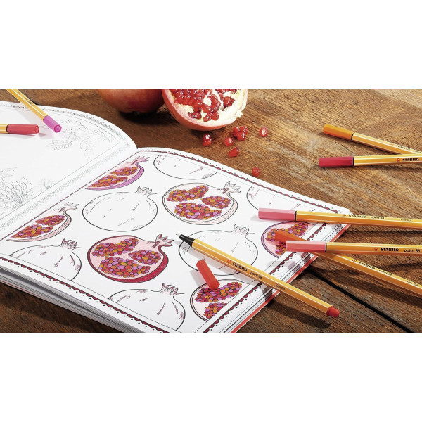 Feutres - STABILO Point 88 - Coloriage - Gamme Arty - Pochette de 25 feutres