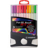 photo - Feutres coloriage - STABILO Pen 68 brush - Arty - Mine pinceau - 20 couleurs