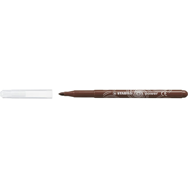Feutres de coloriage - STABILO power max - Marron - Pointe large - 12 feutres