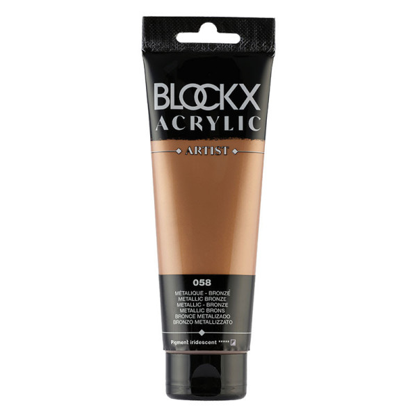 photo-Peinture acrylique - Bronze - 058 - BLOCKX Artist - Qualité beaux-arts - Tube 120ml