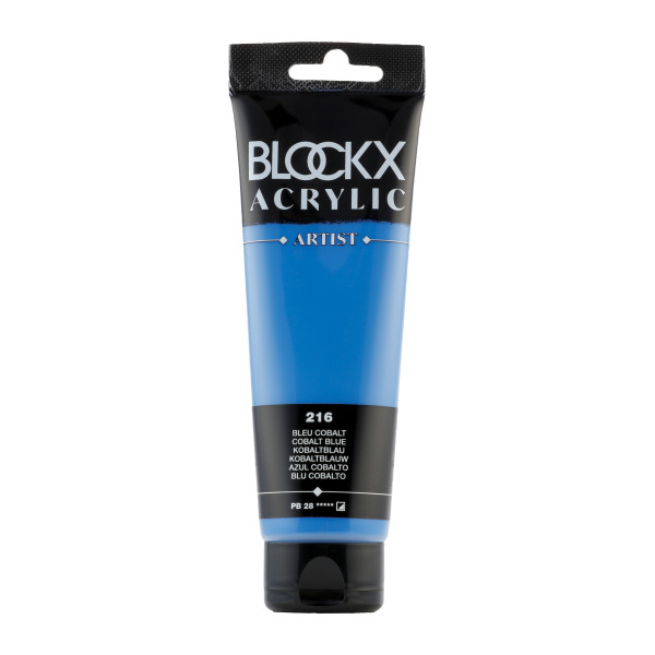 photo-Peinture acrylique - Bleu cobalt - 216 - BLOCKX Artist - Qualité beaux-arts - Tube 120ml