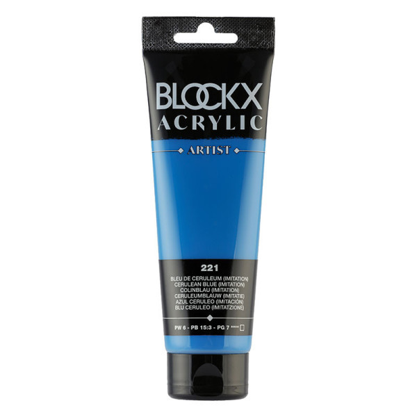 photo-Peinture acrylique - Bleu ceruleum - 221 - BLOCKX Artist - Qualité beaux-arts - Tube 120ml