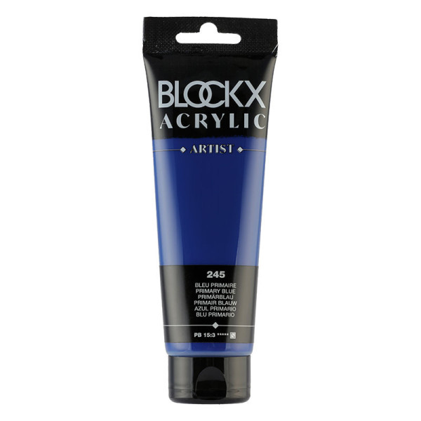 photo-Peinture acrylique - Bleu primaire - 245 - BLOCKX Artist - Qualité beaux-arts - Tube 120ml