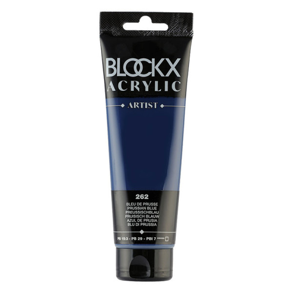 photo-Peinture acrylique - Bleu de Prusse - 262 - BLOCKX Artist - Qualité beaux-arts - Tube 120ml