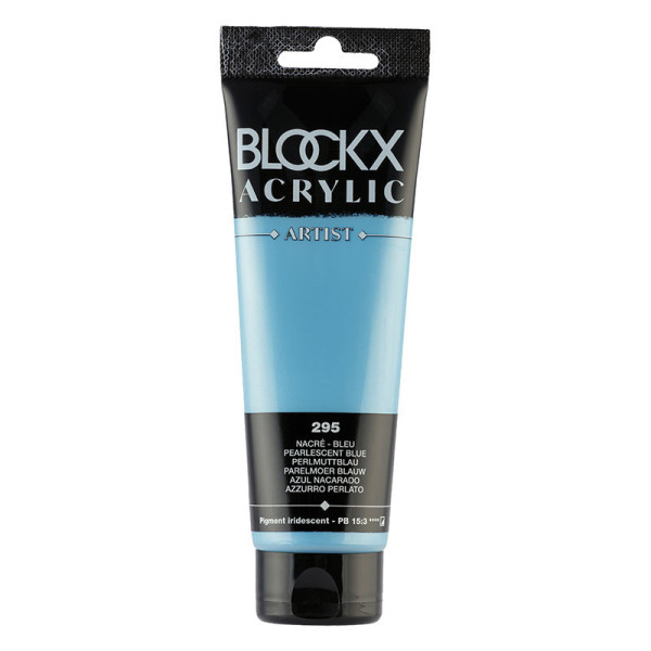photo-Peinture acrylique - Bleu nacré - 295 - BLOCKX Artist - Qualité beaux-arts - Tube 120ml