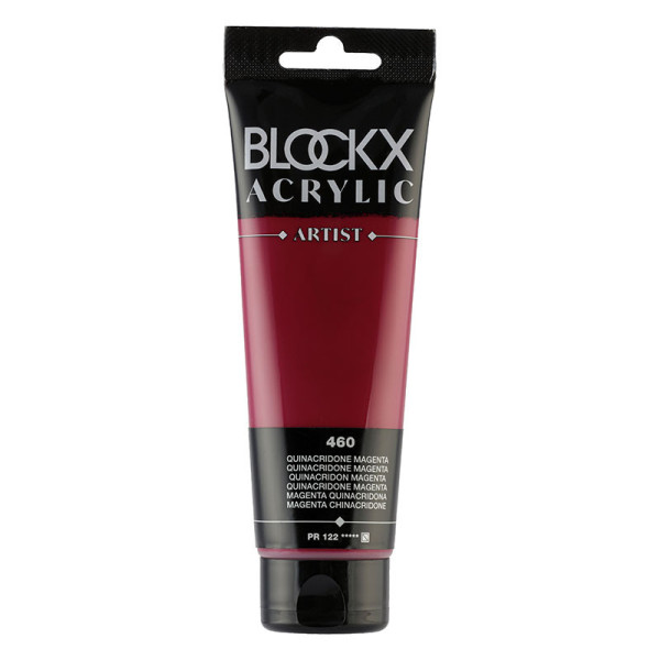 photo-Peinture acrylique - Quinacridone magenta - 460 - BLOCKX Artist - Qualité beaux-arts - Tube 120ml