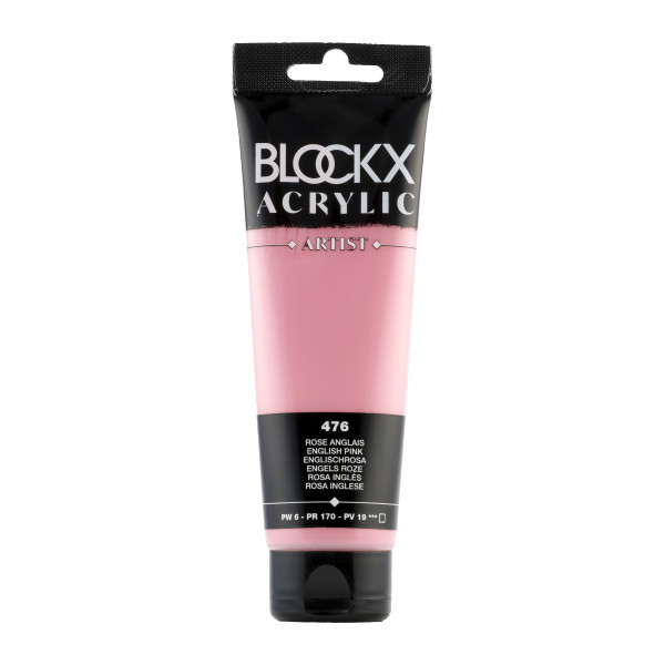 photo-Peinture acrylique - Rose Anglais - 476 - BLOCKX Artist - Qualité beaux-arts - Tube 120ml