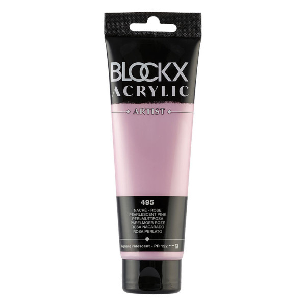 photo-Peinture acrylique - Rose nacré - 495 - BLOCKX Artist - Qualité beaux-arts - Tube 120ml