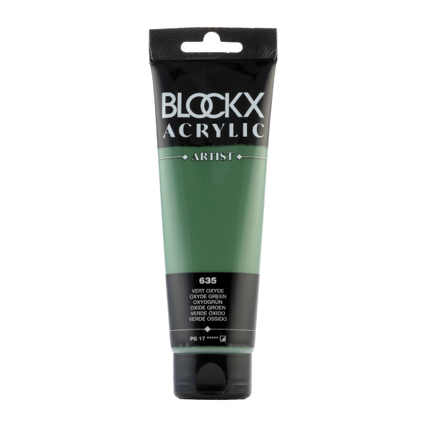 photo-Peinture acrylique - Vert oxyde - 635 - BLOCKX Artist - Qualité beaux-arts - Tube 120ml