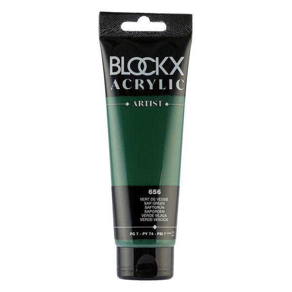 photo-Peinture acrylique - Vert de vessie - 656 - BLOCKX Artist - Qualité beaux-arts - Tube 120ml