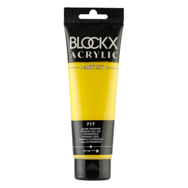 photo-Peinture acrylique - Jaune primaire - 717 - BLOCKX Artist - Qualité beaux-arts - Tube 120ml