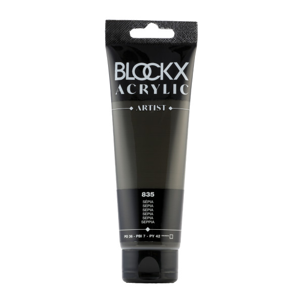 photo-Peinture acrylique - Sépia - 835 - BLOCKX Artist - Qualité beaux-arts - Tube 120ml