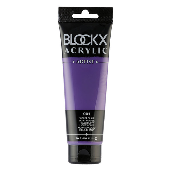 photo-Peinture acrylique - Violet clair - 901 - BLOCKX Artist - Qualité beaux-arts - Tube 120ml