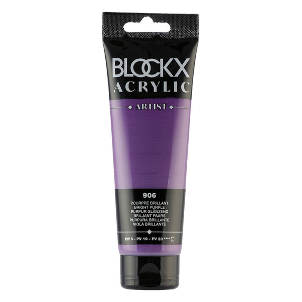 photo-Peinture acrylique - Pourpre brillant - 906 - BLOCKX Artist - Qualité beaux-arts - Tube 120ml