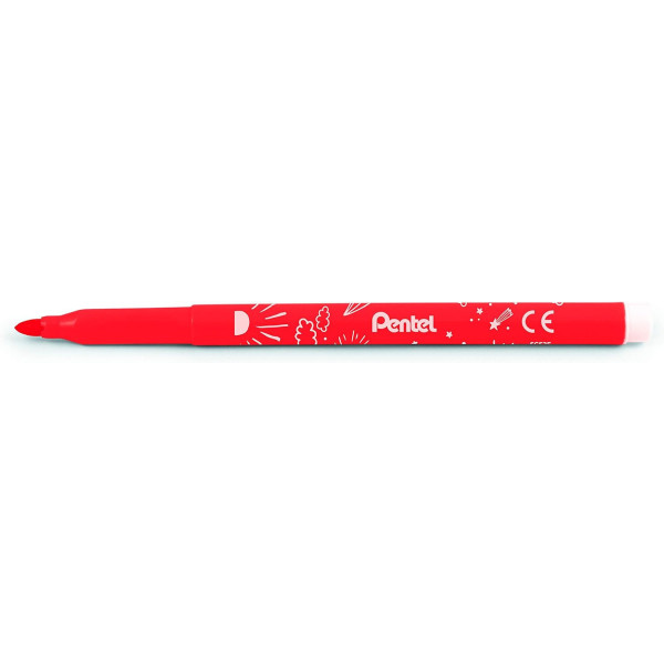 24 feutres de coloriage - Pour enfant - Pointe moyenne - Lavable - Pentel Arts