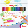 photo-18 feutres de coloriage - Pour enfant - Pointe moyenne - Lavable - Pentel Arts