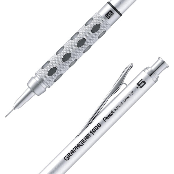 Porte-mines - Métal - Rechargeable - HB - Mine 0.9mm - Pentel - Graphgear 1000