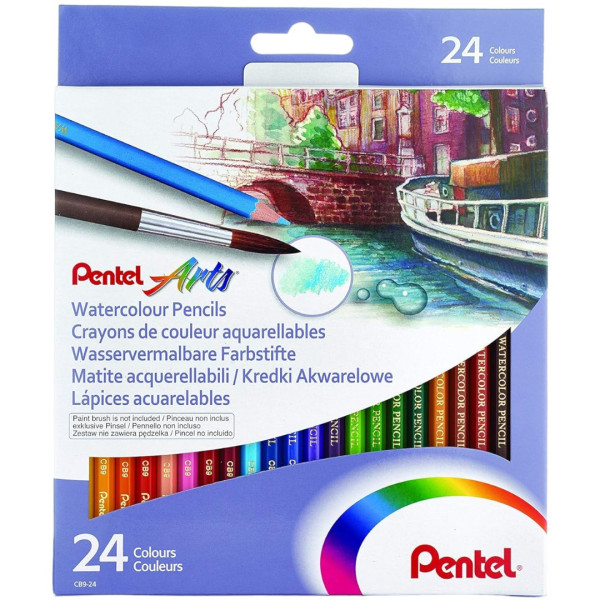 photo - 24 crayons de couleur - Aquarellable - Pentel Arts