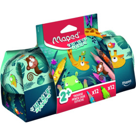 photo - Trousse avec 12 crayons de couleur + 12 feutres - Maped - Coloriage - Ecole