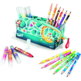 Trousse avec 12 crayons de couleur + 12 feutres - Maped - Coloriage - Ecole