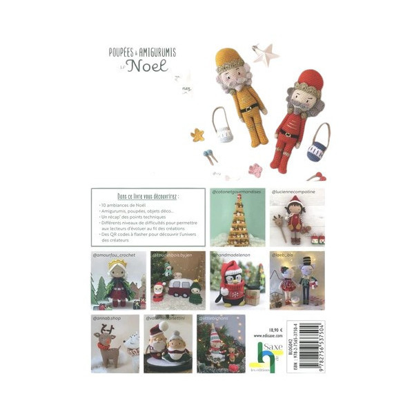 Livre - Poupées et amigurumis de noël au crochet - 30 personnages et accessoires