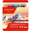 photo - Crayons de couleur - Aquarellable - Caran d'Ache - Supracolor - Boîte 18 couleurs