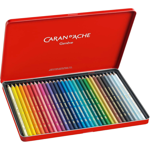 Crayons de couleur - Aquarellable - Caran d'Ache - Supracolor - Boîte 30 couleurs